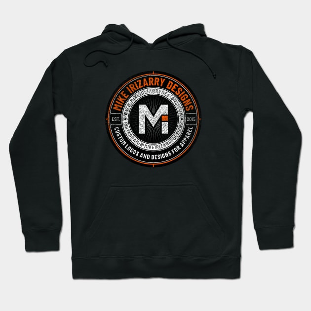 Mike Irizarry Designs Badge Logo Hoodie by Mike Irizarry Designs